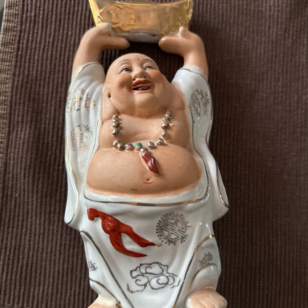 Ceramic Laughing Buddha Figurine